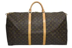 極美品 LOUIS VUITTON ルイヴィトン キーポル60 ボストンバッグ M41422 モノグラム PVC レザー ブラウン 中古 4b011371