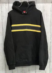 Supreme Chest Stripe Logo Hooded Sweatshirt シュプリーム プルオーバーフーディ ブラック パーカー size M