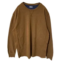 2XL リーバイス  無地 シンプル 単色 ブラウン 茶色 オーバーサイズ ロンT Tシャツ レディース ユニセックス メンズ 古着 長袖