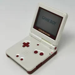 希少　任天堂　ゲームボーイアドバンスSP ファミコンカラー　初期起動確認済み　電池残量不明　シール跡ベタあり　中古品　管理番号ARCIKO4598
