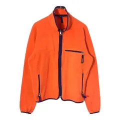 90年代 USA製 patagonia パタゴニア フリースジャケット アウトドア オレンジ(メンズ M)中古 古着 X2226