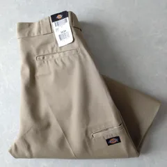 ■デッドストック古着 Dickies ディッキーズ ダブルニーワークパンツ チノ 85283KH ベージュ 実寸W34L30【D1672】