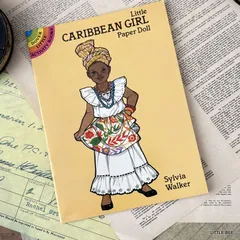 666・R-1985　 ペーパードールブック　caribbean girl / sylvia walkeri　紙モノ　アメリカ雑貨　海外雑誌　雑誌　カタログ　本　アンティーク　コラージュ　ジャンクジャーナル　おすそ分け　おすそ分けファイル　雑記帳