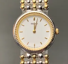 稼働品 SEIKO セイコー 2P20-0E90 クォーツ ラウンド コンビカラー レディース 腕時計 ヴィンテージ T9614