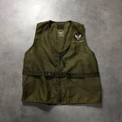 GQ4594◇U.S.AIR FORCE : E-1 ラジオベスト◇L◇オリーブ系 米軍復刻 USAF