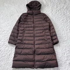 状態良 UNIQLO ウルトラライトダウンロングコート　グレー　レディース　 ブラウン 軽量 古着 24