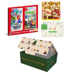 【ピクミンオリジナルデザイン ギフトBOX入り】『スーパーマリオブラザーズ ワンダー・ピクミン４』ダブルパック -Switch & ピクミンミニ