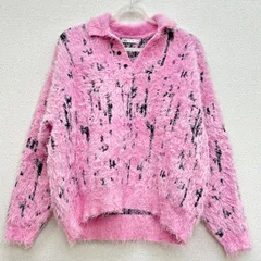 【ZARA ザラ】ポロニット セーター シャギー 長袖 L ピンク 美品