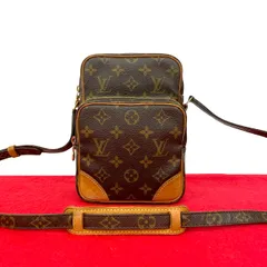 極 美品 LOUIS VUITTON ルイヴィトン ヴィンテージ アマゾン モノグラム レザー ミニ ショルダーバッグ ポシェット ブラウン 56079