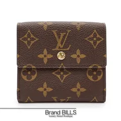 未使用品 LOUIS VUITTON ルイ・ヴィトン ポルトモネ・ビエ・カルトクレディ 三つ折り財布 M61652 モノグラム Wホック ブラウン レディース