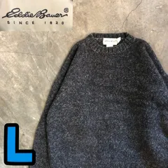 T7384 Eddie Bauer 総柄ニット　アウトドア　古着