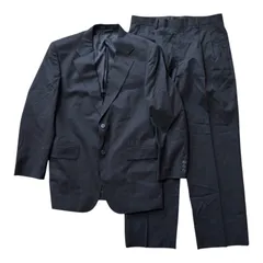  MAC MAYER マックメイヤー スーツ上下セット ブラック ウール100% 日本製 メンズ A5サイズ  【Z1724】 