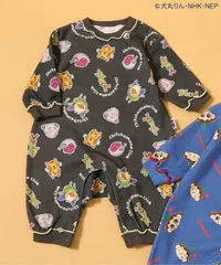 【おじゃる丸】カバーオール　BREEZE J132956　ブラック　ちっちゃいものクラブ