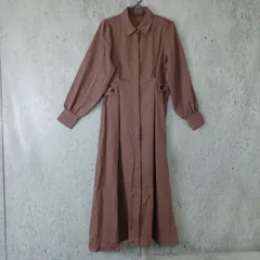 GRL グレイル レディース タックベルトデザイン襟付きフレアワンピース サイズM ピンク 〇□