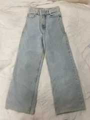 ZARA ザラ ハイウエスト デニム ワイド パンツ