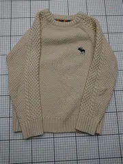 ◇ ⊇ アバクロンビー＆フィッチ Abercrombie & Fitch ケーブルニットセーター Sサイズ メンズ E  【1512220061833】