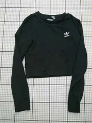 ◇ Θ アディダス adidas オリジナルス クロップド長袖Tシャツ ブラック系 レディース M E  【1512220061734】