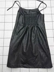 ◇ Θ レピピアルマリオ repipi armario 合成皮革キャミワンピース ブラック系 L レディース E  【1512220061727】