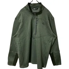3XL ハーフジップ ノースフェイス オーバーサイズ プルオーバー グリーン 緑 トレーナー系 スウェット レディース ユニセックス メンズ 古着 長袖