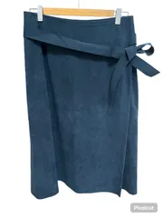  【美品】theory luxe  セオリーリュクス　スエード　ラップ風スカート　ブルー　レディース　サイズ40  【Z1731】