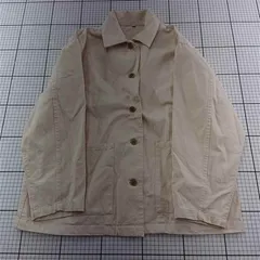 ◇ Θ 無印良品 綿麻混カバーオールジャケット ベージュ系 Mサイズ メンズ E  【1512220063899】