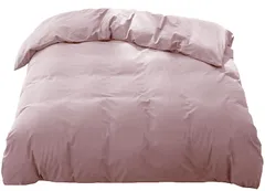 新品 掛け布団カバー シングル 布団カバー 【洗いざらし & 超柔らかタイプ】 ダブルファスナー 抗菌防臭 吸水速乾 丸洗いOK オールシーズン 掛けカバー かけ布団カバー 掛ふとんカバー 肌に優しい (シングル ピンク)