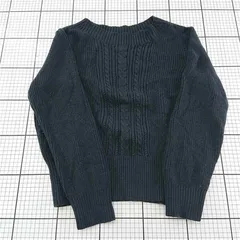 ◇ Θ エニィスィス any SIS ケーブル編みニットセーター ネイビー系 レディース 2 E  【1512220063745】