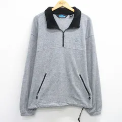XL/古着 長袖 ハーフジップ フリース ジャケット メンズ 90年代 90s ups グレー 25nov29