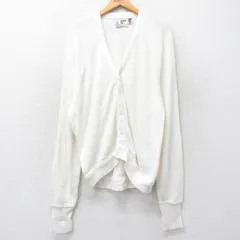 XL/古着 ロンドンフォグ 長袖 ニット カーディガン メンズ 90年代 90s アクリル USA製 白 25nov29