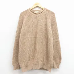 XL/古着 エルエルビーン 長袖 セーター メンズ 00年代 00s 無地 大きいサイズ コットン ラグラン モックネック ハイネック ベージュ 25nov29