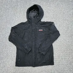 L ディッキーズ ブラック フード ウィンドブレーカー ジャケット (2974)