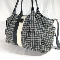 【良品】ケイトスペード マザーズバッグ おむつ替えシート付 2way トートバッグ ドット 水玉 ナイロン 大容量 軽量 ベビーカーフック取付可 ママバッグ 出産準備