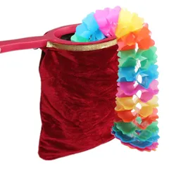 【人気商品】マジック用品 手品グッズ 手品用品 袋 不思議 袋と花2点セット 袋から花が出てくる マジック (ワインレッド) 魔法の袋 Giyomi