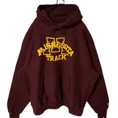 2XL ボルドー チャンピオン リバースウィーブ ヘヴィーウエイト オーバーサイズ 極太アーム プリント パーカー スウェット レディース ユニセックス メンズ 古着 長袖