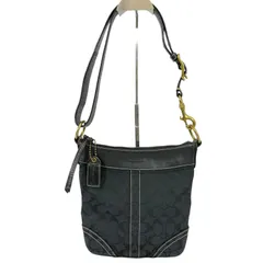 【美品】COACH コーチ キャンバス シグネチャー ショルダーバッグ 10402 ブラック 黒色 ゴールド金具 レザー 本革 メンズ レディース ユニセックス 斜め掛け 肩掛け ワンショルダー 鞄 カバン