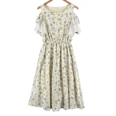 美品 MAJESTIC LEGON マジェスティックレゴン 花柄・ボタニカル 春夏 SS ワンピース ポリエステル マルチカラー レディース M【古着】【中古】【送料無料】