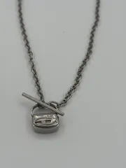 diesel　ディーゼル　シルバー ミニバッグ型ネックレス