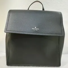 【中古】kate spade リュックサック ブラック×レザー WKRU6136