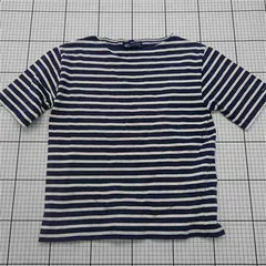 ◇ Θ セントジェームス SAINT JAMES ボーダー半袖カットソー ネイビー系 レディース SM E  【1512220059496】