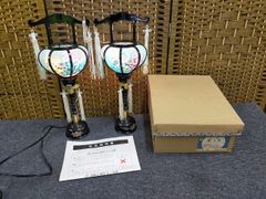 【動作確認済】仏壇用 電気燭台 回転灯付き 対セット張1号 電装仏具 盆提灯 箱・説明書あり
