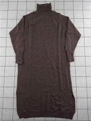 ◇ ⊇ 無印良品 タートルネック ウール混ワンピース ブラウン系 M～L レディース E  【1512220060393】