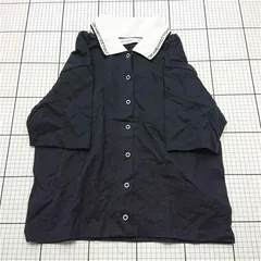 ◇ ⊂ オカメヒョットコ OKAMEHYOTTOKO 切替カラーポロシャツ ネイビー系 レディース E  【1512220061345】