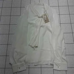 ◇ ⊂ セゾン ド パピヨン SAISON DE PAPILLON パール付きボウタイブラウス ホワイト M レディース E  【1512220061284】