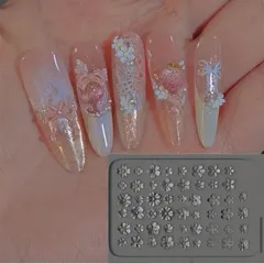 No.392 シリコンモールド 3D フラワー 花 桜 5枚花 ネイルパーツ レジン 粘土 ハンドメイド デコ パーツ 小さい