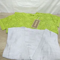 レディース ファッション 半袖 カーディガン・アウター Mサイズ 2枚セット 未使用品 R979