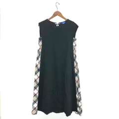 CRESTBRIDGE ブルーレーベルクレストブリッジ ノースリーブワンピース サイズ:36 チェック/リボン 55J70-724   ブラック レディース / 240001168578