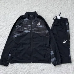 状態良 asics アシックス セットアップ 上下セット トレーニングウェア L 古着 89