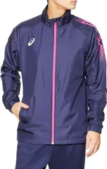 asics(アシックス) トレ－ニングウェア裏トリコットウインドブレーカージャケット 2031D535メンズ ネイビー/ピンク