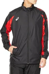 asics(アシックス) トレ－ニングウェア裏トリコットウインドブレーカージャケット 2031D535メンズ ブラック/レッド