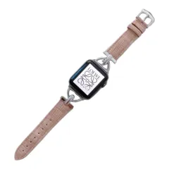 Apple Watch パステルカラー フェイクレザー バンド 38/40/41mm　アプリコット　591050384041